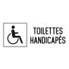 Autocollant vinyl - toilettes handicapés - L.200 x H.100 mm